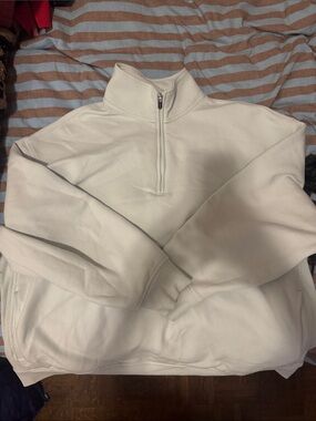 Athleta Baby Blue Half-Zip Pullover Sweatshirt